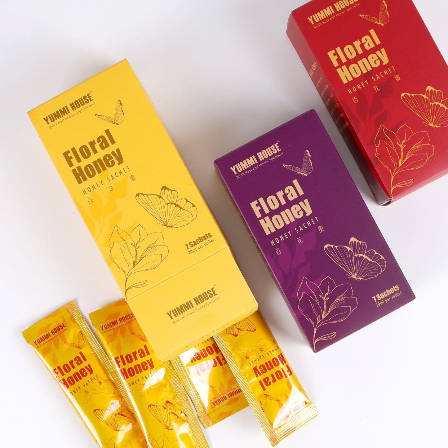 Honey Sachets (21 Sachets*Mix 3 Flavors )